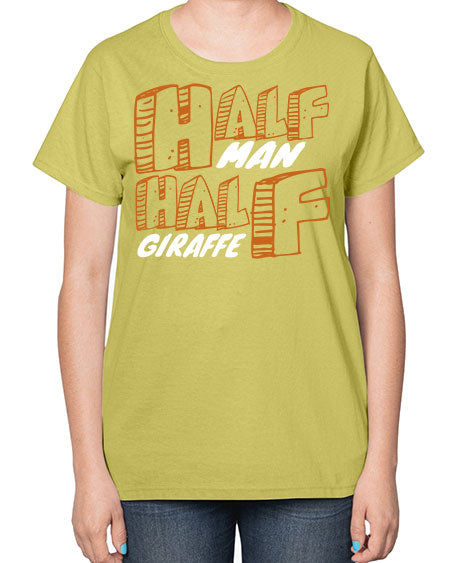 half man half giraffe - giraffee-  Ladies T-Shirt