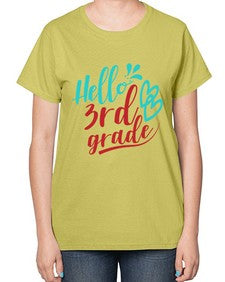 hallo third grade 231# - third grade-  Ladies T-Shirt