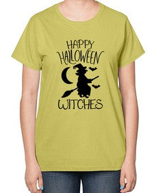 happy halloween witches 35# - witch-  Ladies T-Shirt