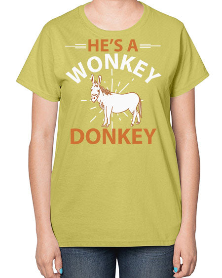 he’s a wonky donkey Style 4# - donkey-  Ladies T-Shirt