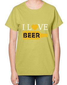 i love beer 1136# - beer-  Ladies T-Shirt