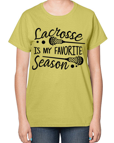 lacrosse is my favorite season 14# - lacrosse-  Ladies T-Shirt