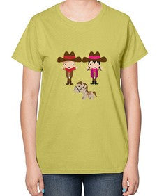 little cowboys 736# - western-  Ladies T-Shirt