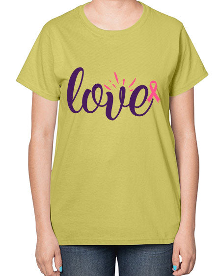 love Style 7# - breast cancer-  Ladies T-Shirt