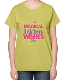 magical unicorn wishes 279# - unicorn-  Ladies T-Shirt