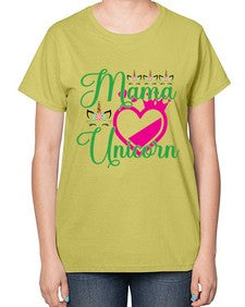 mama unicorn 292# - unicorn-  Ladies T-Shirt