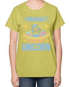 mama unicorn 295# - unicorn-  Ladies T-Shirt
