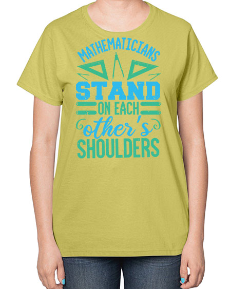 mathematicins stand on each others shoulders 36# - pi-  Ladies T-Shirt