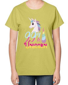 ninety nine percent unicorn 3# - unicorn-  Ladies T-Shirt