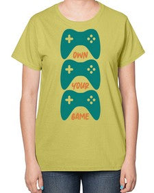own your game 143# - video games-  Ladies T-Shirt