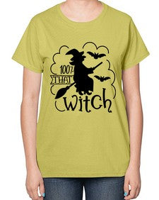 percent that witch 55# - witch-  Ladies T-Shirt