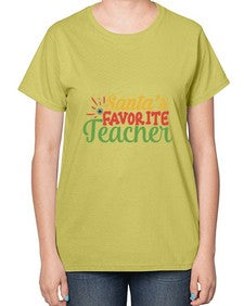 santas favorite teacher Style 351# - teacher-  Ladies T-Shirt