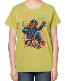 skate monkey ytbpr 1045# - art pop art-  Ladies T-Shirt