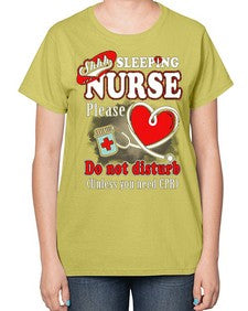 sleeping nurse 1402# - nurse-  Ladies T-Shirt