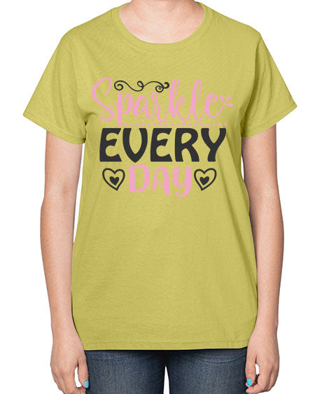 sparkle every day Style 1# -makeup  Ladies T-Shirt