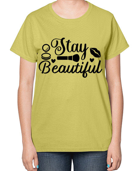 stay beautiful 19# -makeup  Ladies T-Shirt