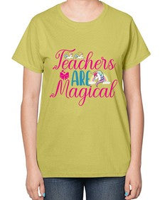 teachers are magical 429# - unicorn-  Ladies T-Shirt