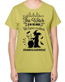 the witch is in the house sign 20# - witch-  Ladies T-Shirt