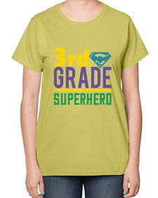 third Grade Superhero 976# - third grade-  Ladies T-Shirt
