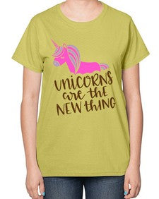 unicorns are the new thing 529# - unicorn-  Ladies T-Shirt