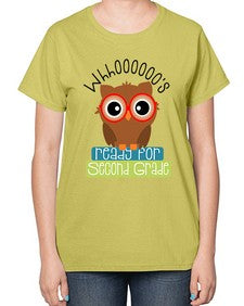 whooos ready for second grade 1007# - second grade-  Ladies T-Shirt