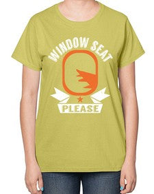 window seat please  51# - airplane-  Ladies T-Shirt