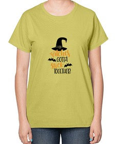 witches gotta stick together 5# - witch-  Ladies T-Shirt