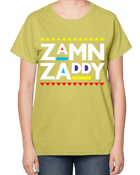 zamn zaddy 1# - black words and phrases-  Ladies T-Shirt