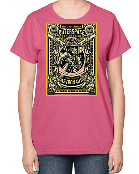 Astronaut Outerspace Exploration 36# - space-  Ladies T-Shirt