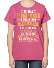 Being a Programmer 3# - computer-  Ladies T-Shirt
