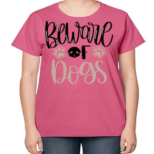 Beware Of Dogs Style 33# - dogs-  Ladies T-Shirt