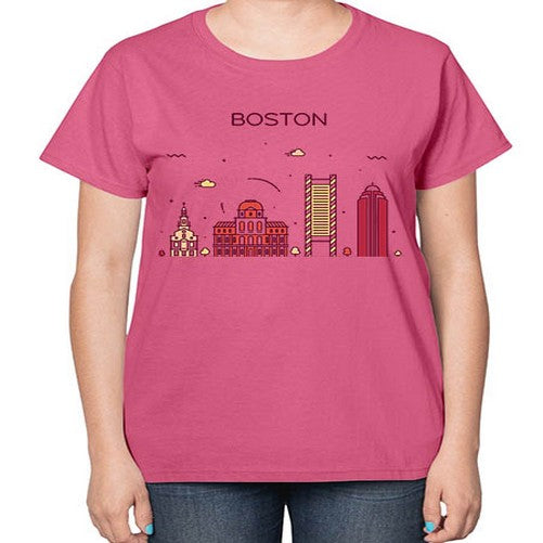 Boston 481# - cities-  Ladies T-Shirt
