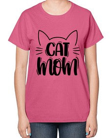 Cat Mom Style 85# - cats-  Ladies T-Shirt