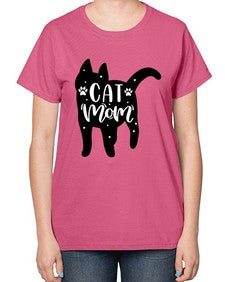 Cat Mom Style 86# - cats-  Ladies T-Shirt