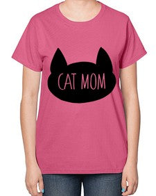 Cat Mom - cats-  Ladies T-Shirt
