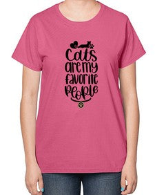 Cats Are My Favorite People Style 89# - cats-  Ladies T-Shirt