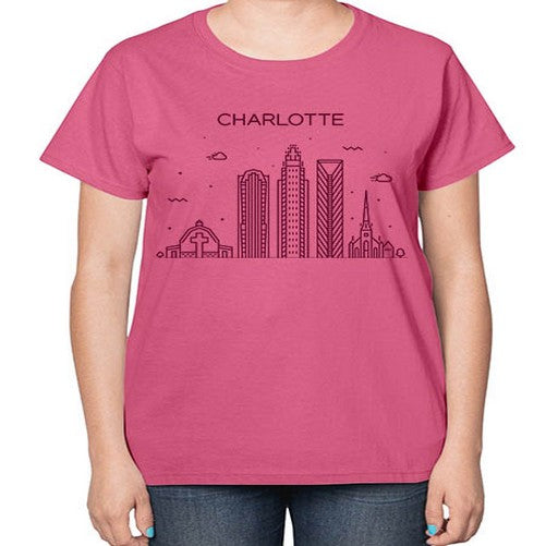 CharlotteNC 558# - cities-  Ladies T-Shirt