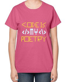 Code is my poetry 21# - computer-  Ladies T-Shirt