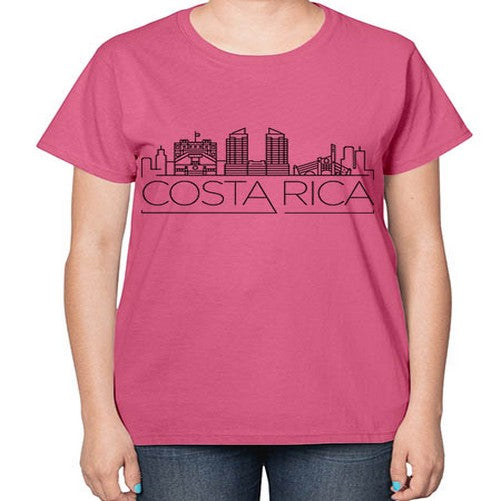 Costa Rica Minimal Skyline 631# - cities-  Ladies T-Shirt
