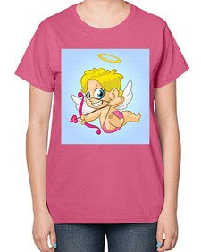 Cupid 79# - cartoon general-  Ladies T-Shirt