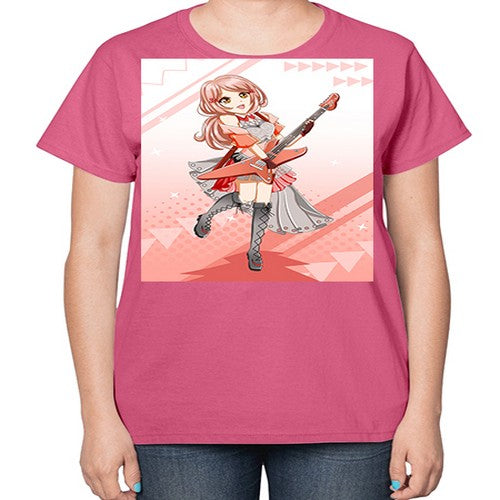 Cute rock star girl with guitar game 17# - anime-  Ladies T-Shirt