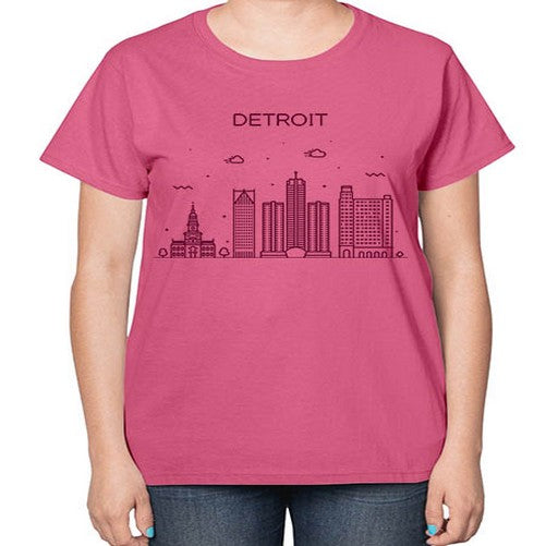 DetroitMI 663# - cities-  Ladies T-Shirt