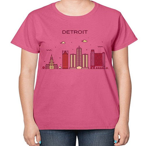 DetroitMI 665# - cities-  Ladies T-Shirt