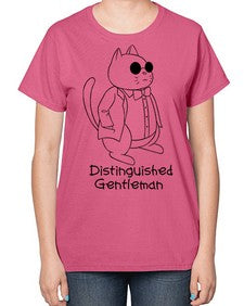 Distinguished Gentleman - cats-  Ladies T-Shirt