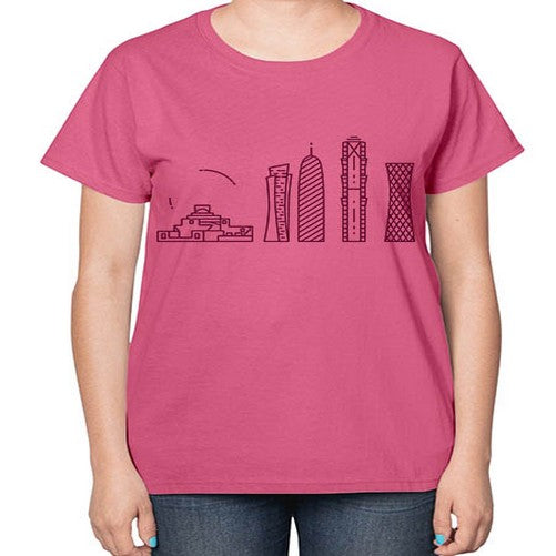 Doha 672# - cities-  Ladies T-Shirt
