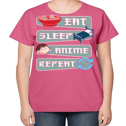 Eat Sleep Anime Repeat Anime Manga 227# - anime-  Ladies T-Shirt