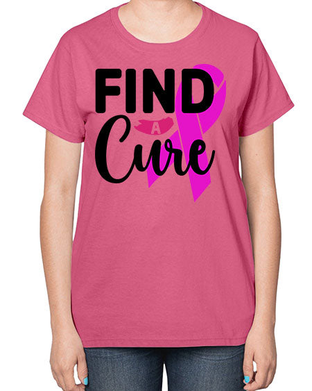 Find a Cure 26# - breast cancer-  Ladies T-Shirt
