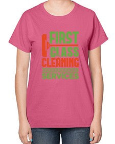 First class cleaning service Style 160# - cleaner-  Ladies T-Shirt