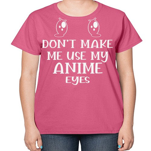 Funny Cute Anime Kawaii Eyes 230# - anime-  Ladies T-Shirt