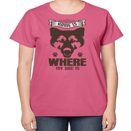 Home Is Where My Dog Is Style 202# - dogs-  Ladies T-Shirt